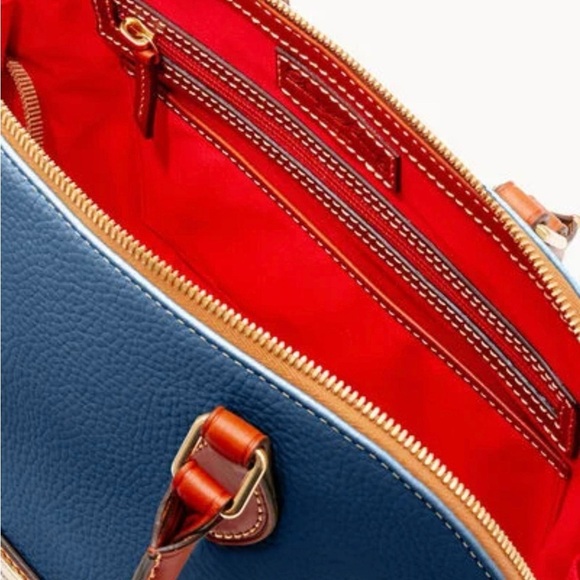 Dooney & Bourke Pebble Grain Zip Zip Satchel  Crossbody – New 2025 “Jeans” NWT - Picture 5 of 10